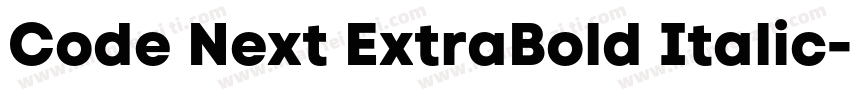 Code Next ExtraBold Italic字体转换